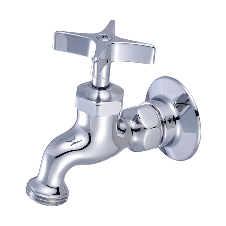 Central Brass Single Handle Wallmount Faucet, NPT, Single Hole, Polished Chrome, Weight: 1.3 0005-H1/2P